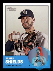 2012 Topps Heritage #495 James Shields Tampa Bay Rays SP